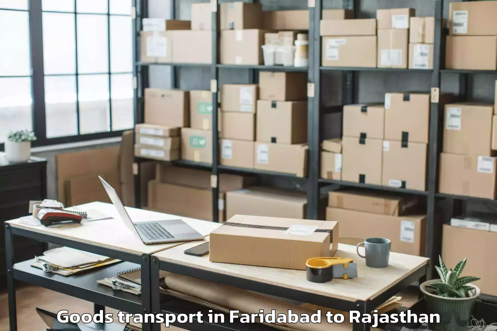 Book Faridabad to Ladnun Goods Transport Online